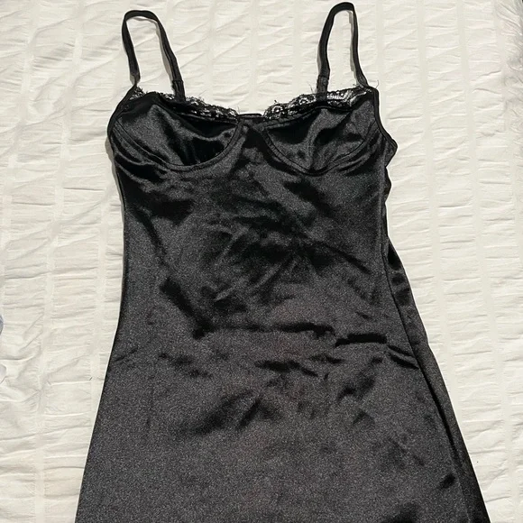 Motel Rocks | Dresses | Motel Black Mini Satin Dress | Poshmark